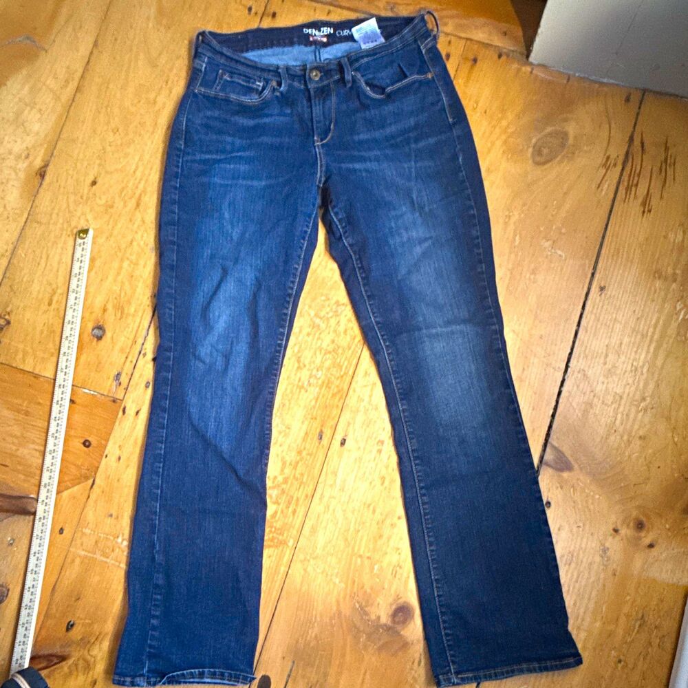 DENIZEN from Levi's Women's Blue Slim Bootcut Mid Rise Dark Wash Stretch 10